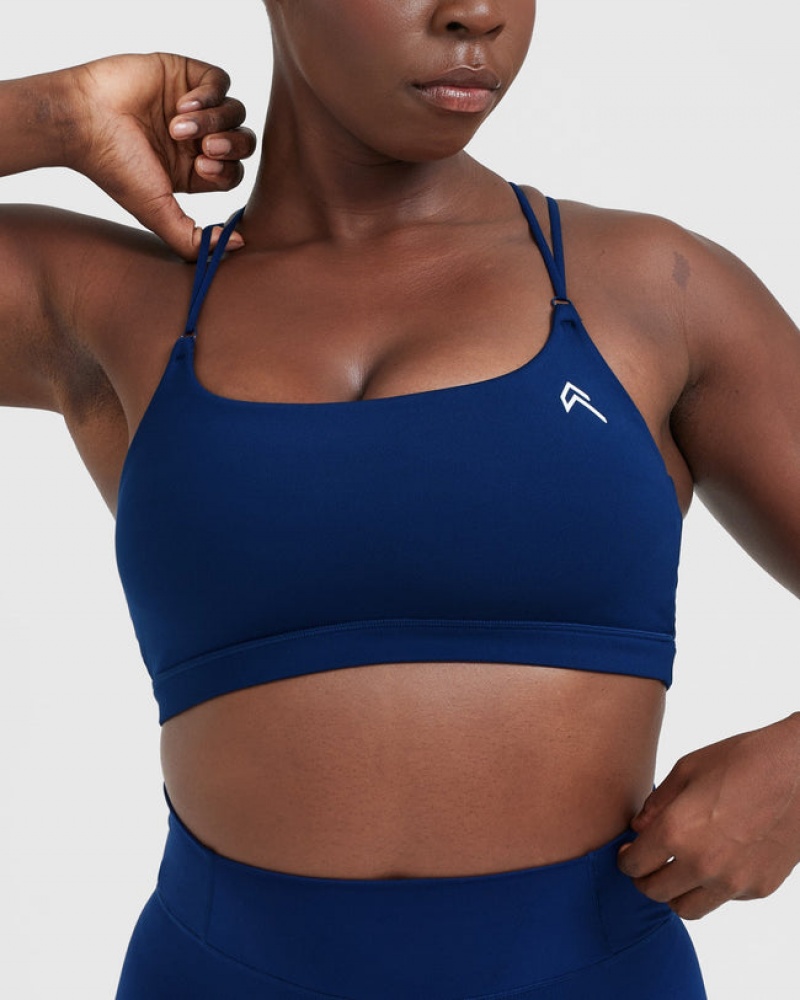 Oner Active Everyday Cross Over Bralette Sports Bras Blå | 082-VRXUEY