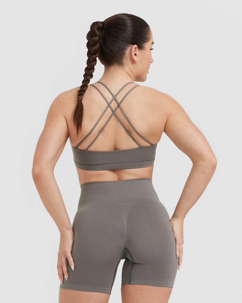 Oner Active Everyday Cross Over Bralette Sports Bras Grå | 037-PZGBMI