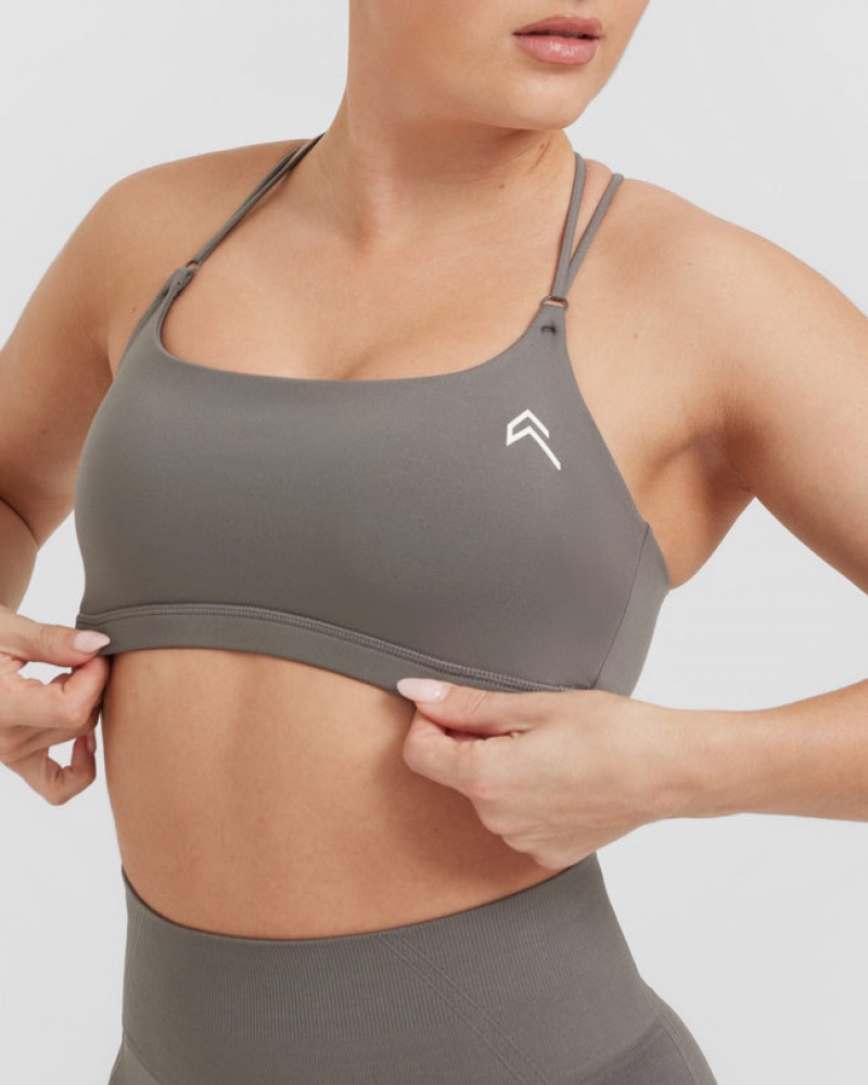 Oner Active Everyday Cross Over Bralette Sports Bras Grå | 037-PZGBMI