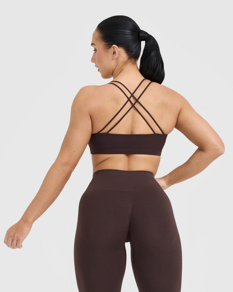 Oner Active Everyday Cross Over Bralette Sports Bras Lilla Brune | 805-VOUMTC