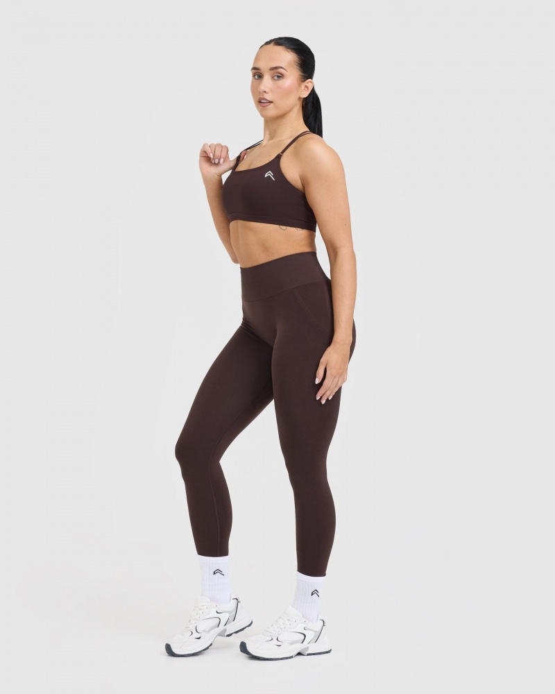 Oner Active Everyday Cross Over Bralette Sports Bras Lilla Brune | 805-VOUMTC