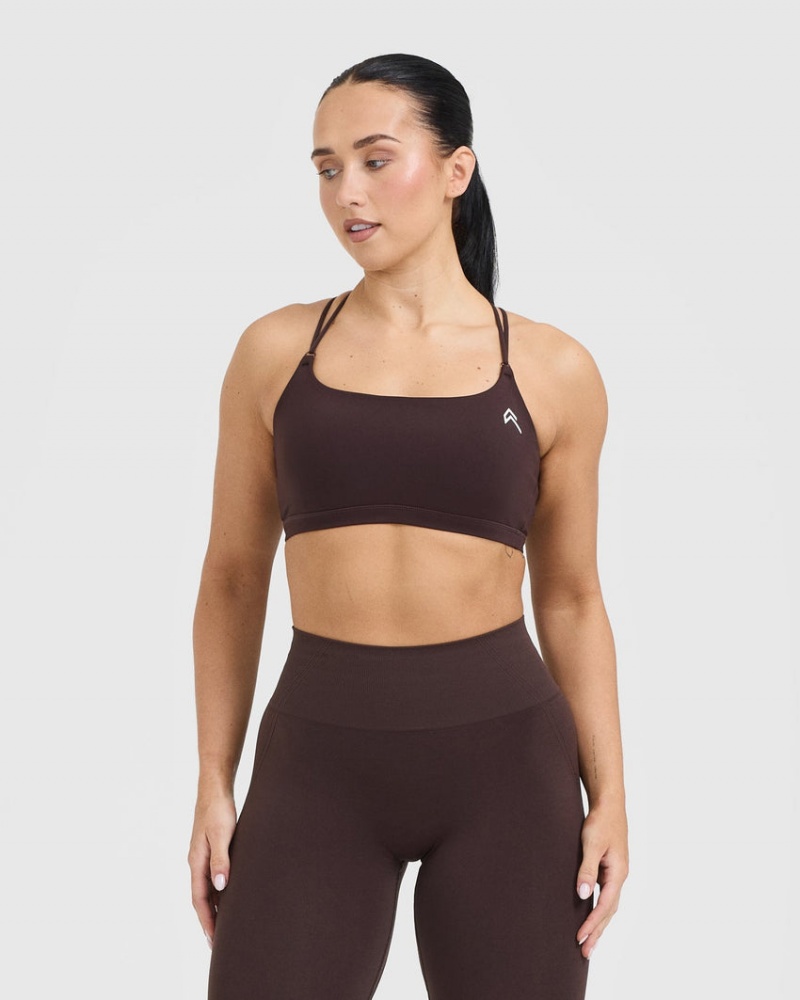 Oner Active Everyday Cross Over Bralette Sports Bras Lilla Brune | 805-VOUMTC