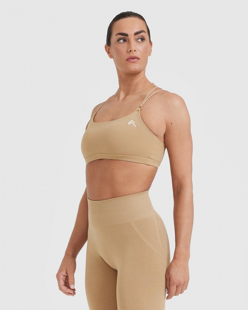 Oner Active Everyday Cross Over Bralette Sports Bras Brune | 435-RYCBNM