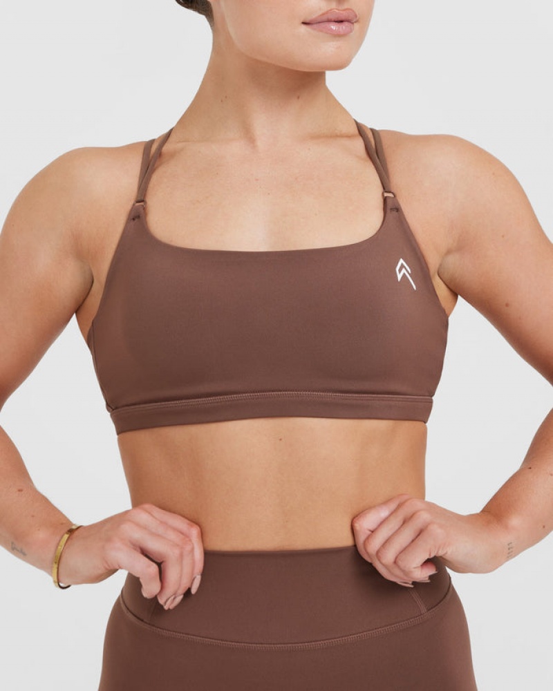 Oner Active Everyday Cross Over Bralette Sports Bras Brune | 821-MLPUZI