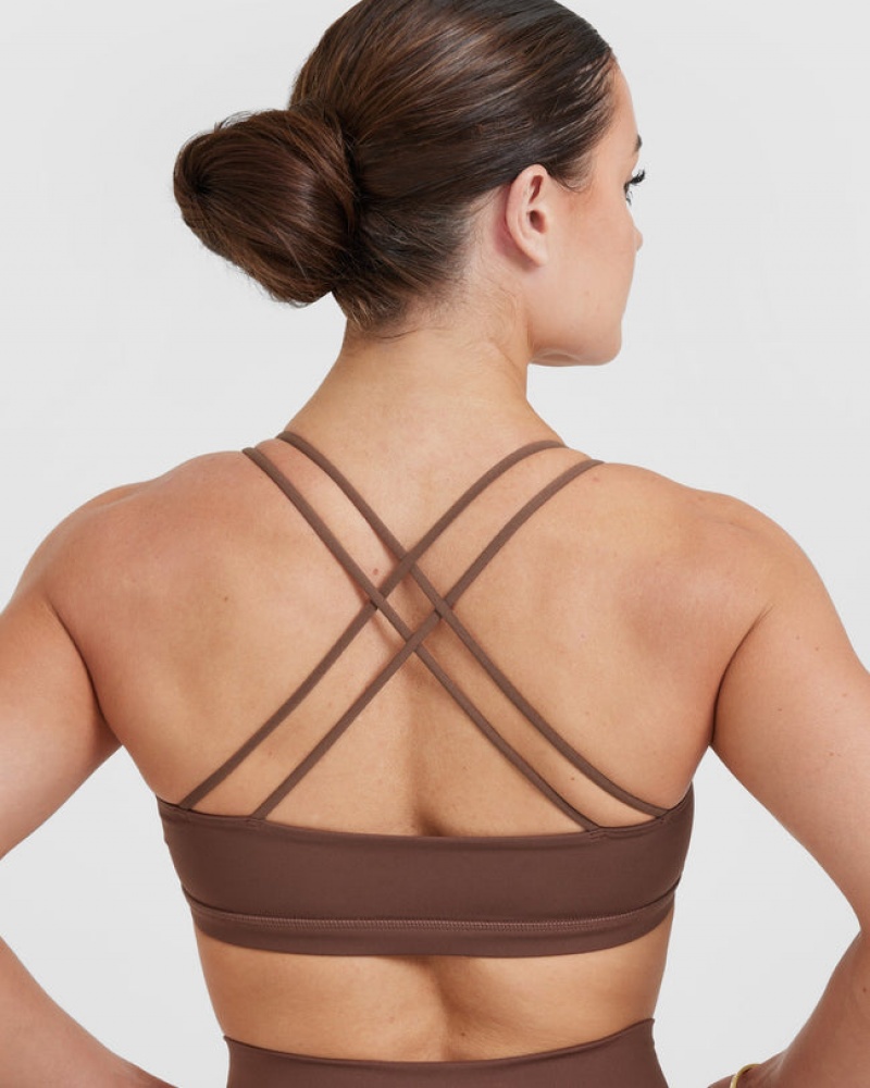 Oner Active Everyday Cross Over Bralette Sports Bras Brune | 821-MLPUZI