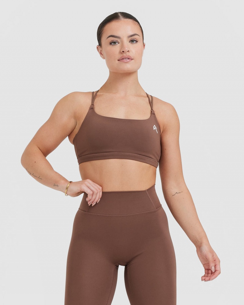 Oner Active Everyday Cross Over Bralette Sports Bras Brune | 821-MLPUZI