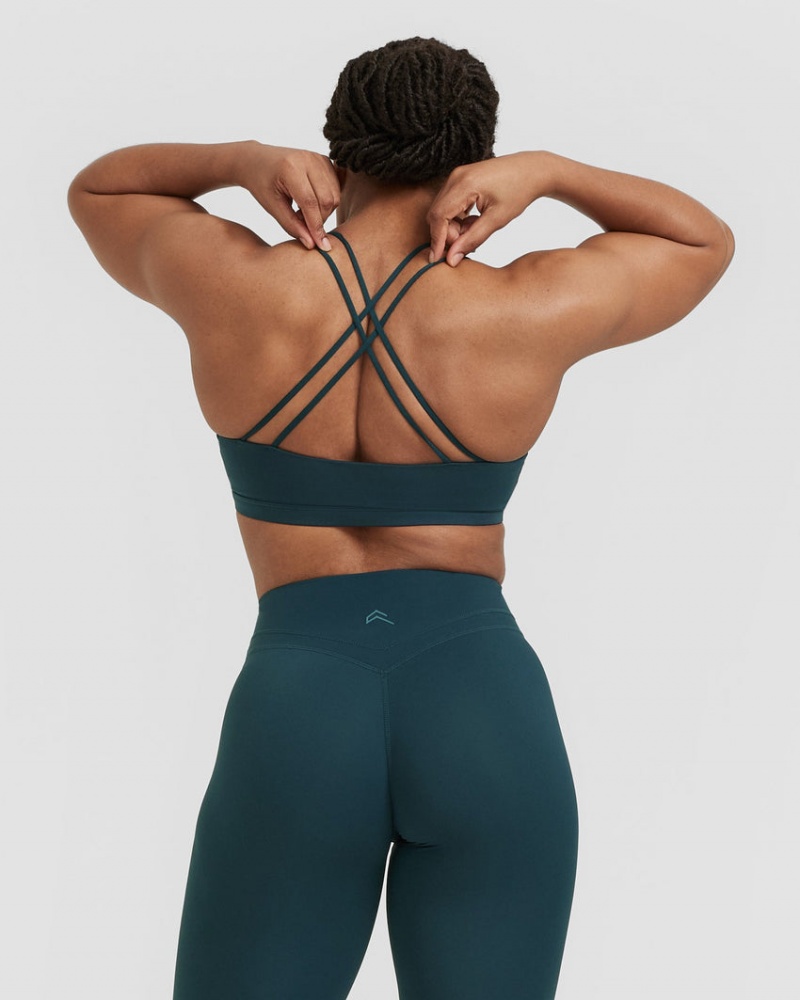 Oner Active Everyday Cross Over Bralette Sports Bras Blå | 801-UAOGKZ