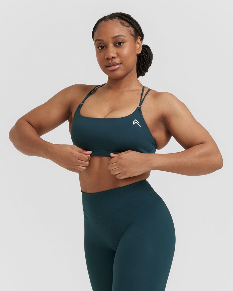 Oner Active Everyday Cross Over Bralette Sports Bras Blå | 801-UAOGKZ