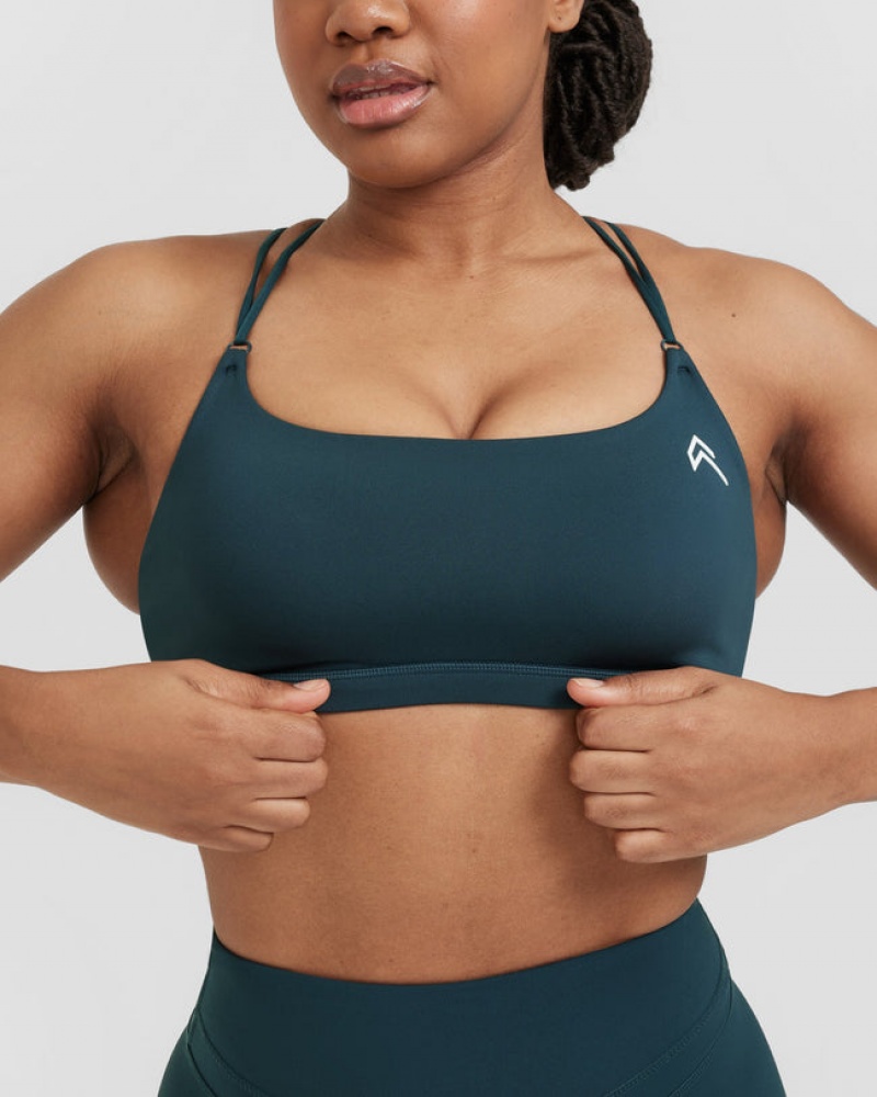 Oner Active Everyday Cross Over Bralette Sports Bras Blå | 801-UAOGKZ