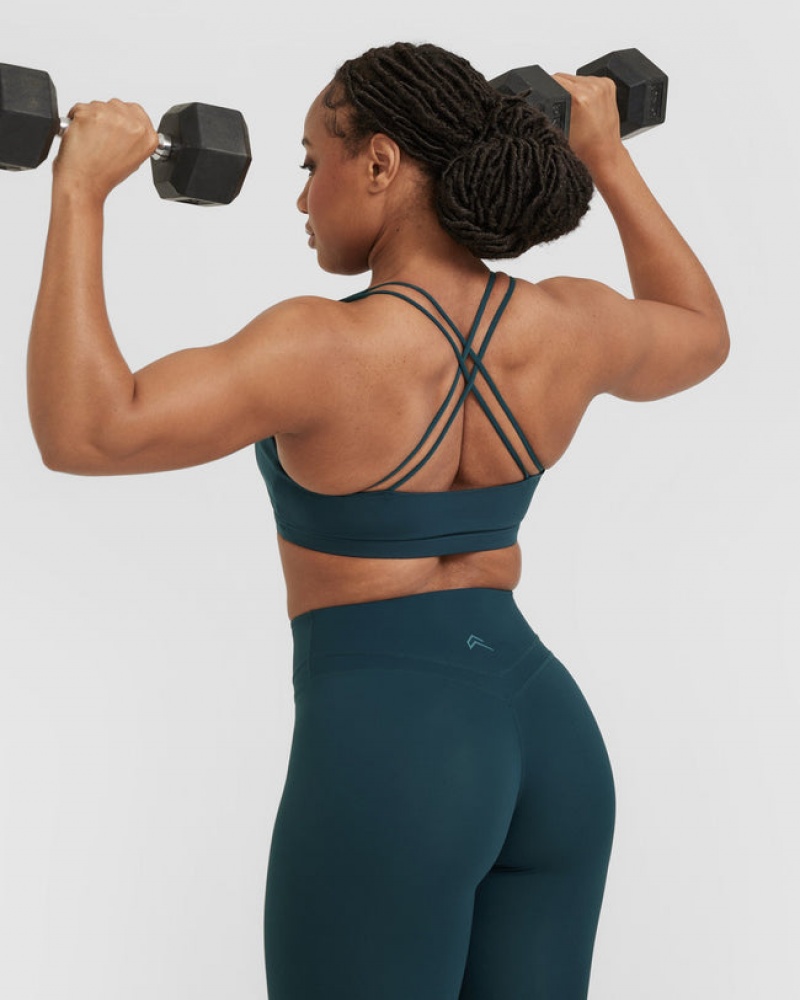 Oner Active Everyday Cross Over Bralette Sports Bras Blå | 801-UAOGKZ