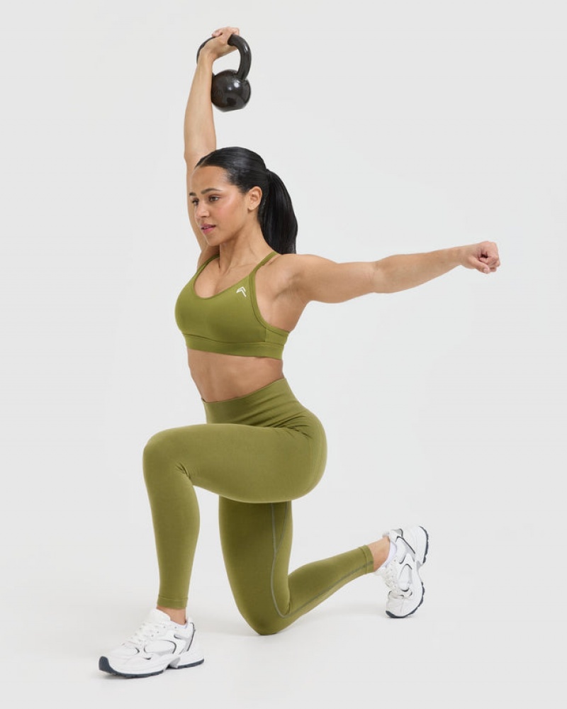 Oner Active Everyday Sports Bras Olivengrøn Grøn | 428-MFPRDE