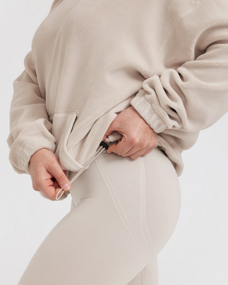 Oner Active Fleece Oversized Hættetrøje Brune | 291-GUYDTC