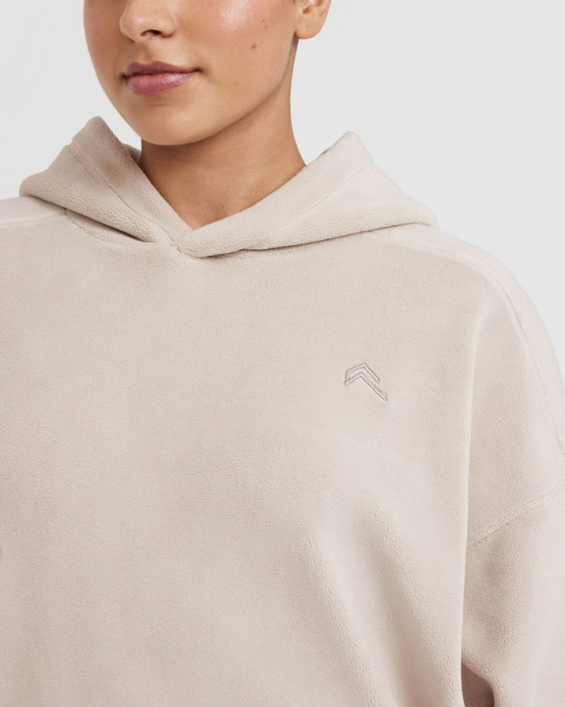 Oner Active Fleece Oversized Hættetrøje Brune | 291-GUYDTC