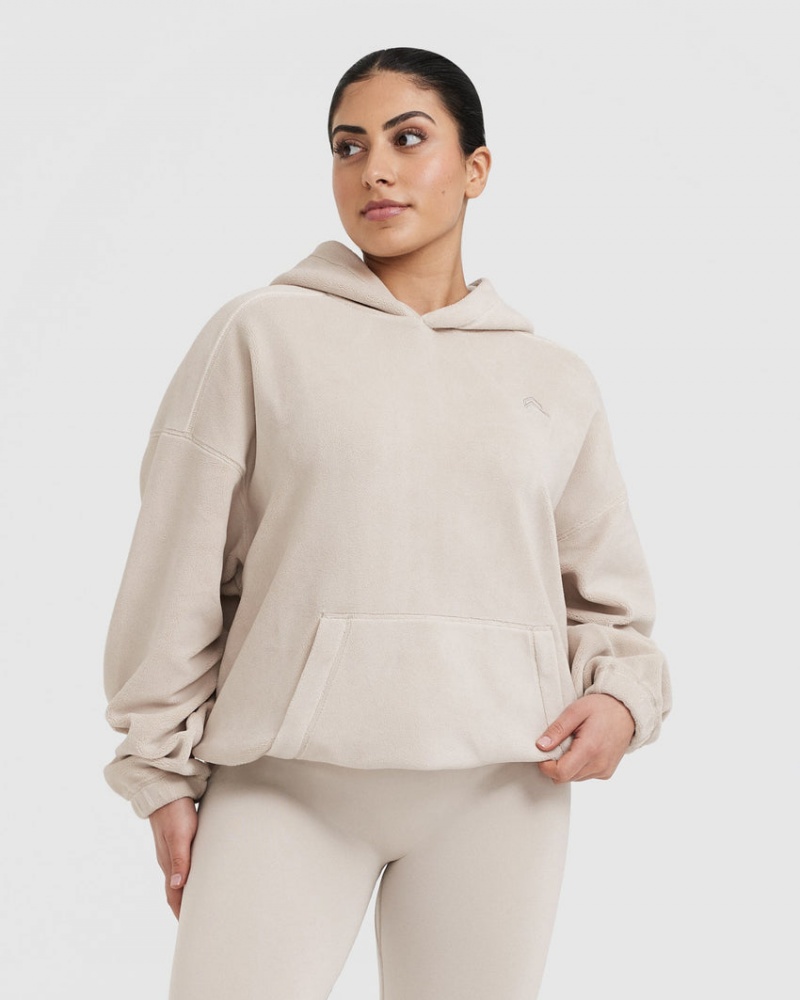 Oner Active Fleece Oversized Hættetrøje Brune | 291-GUYDTC