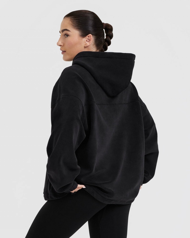 Oner Active Fleece Oversized Hættetrøje Sort | 578-BOXJUD