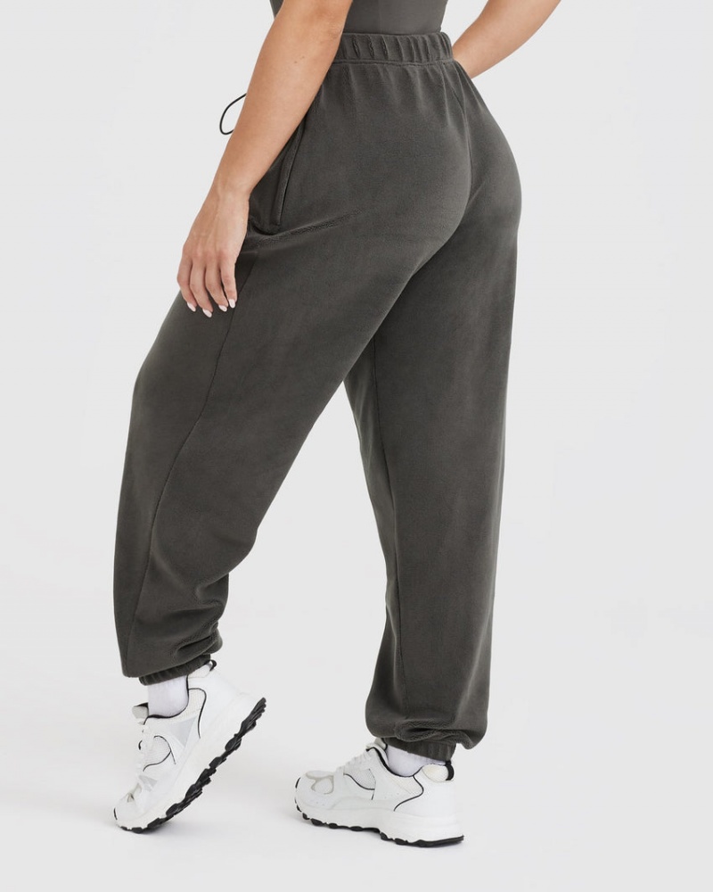 Oner Active Fleece Oversized Joggingbukser Dyb Grå Brune | 812-FRNBTI