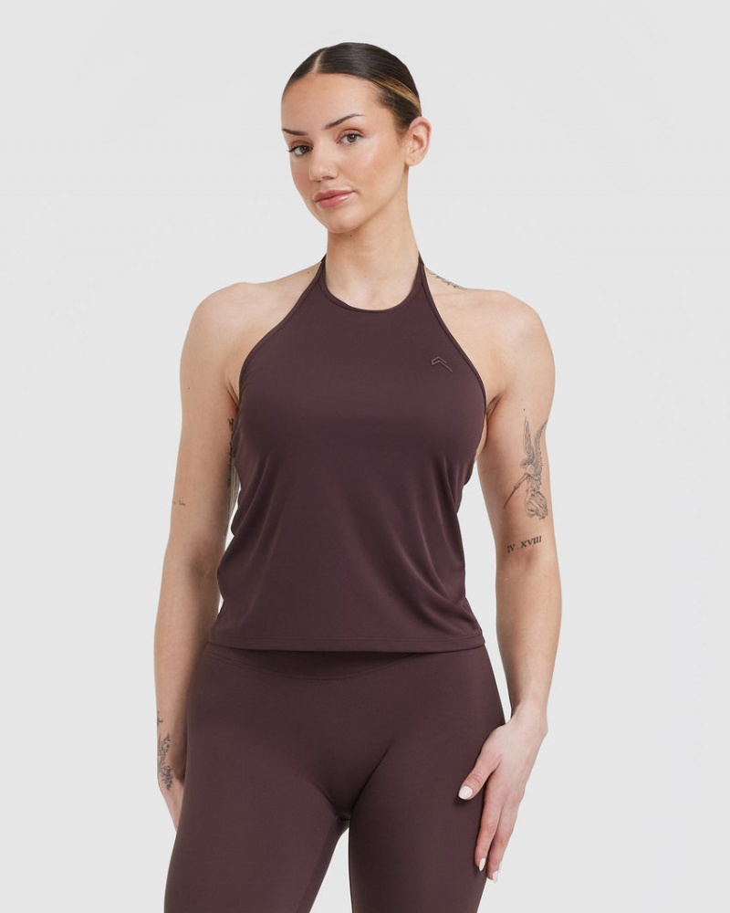 Oner Active Go To High Neck Loose Crop T Shirts Lilla Brune | 934-VYBCZP