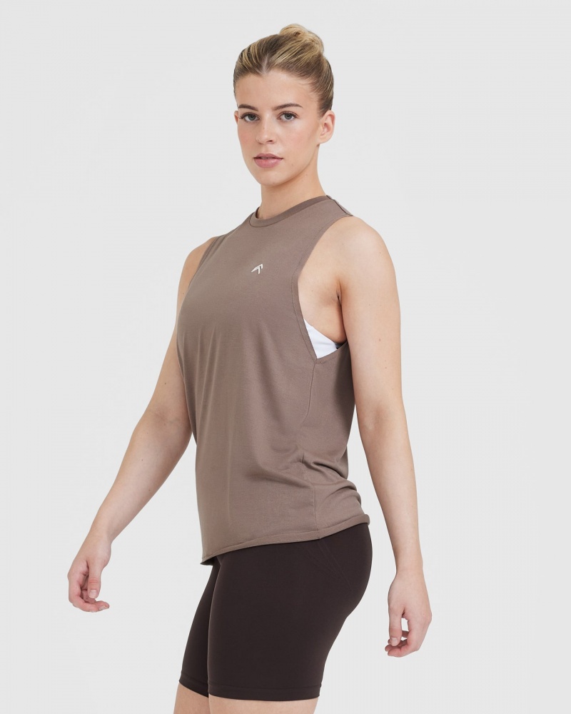 Oner Active Go To Muscle T Shirts Brune | 401-NHIAPZ