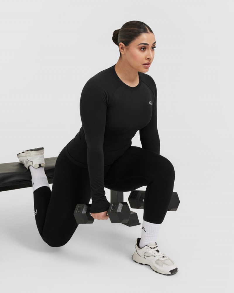 Oner Active Go To Seamless Fitted Long Sleeve T Shirts Sort | 542-CRWKJG