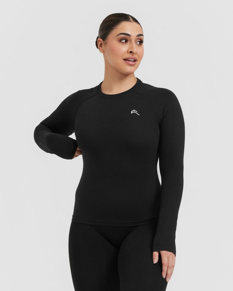 Oner Active Go To Seamless Fitted Long Sleeve T Shirts Sort | 542-CRWKJG