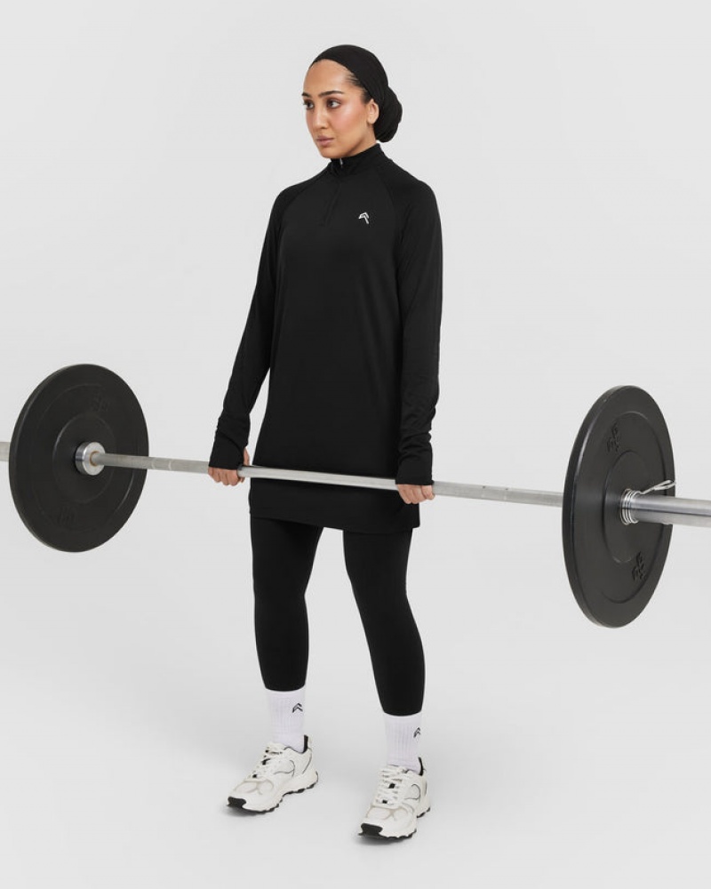 Oner Active Go To Seamless Loose Long Sleeve Longline T Shirts Sort | 429-NVJXSL