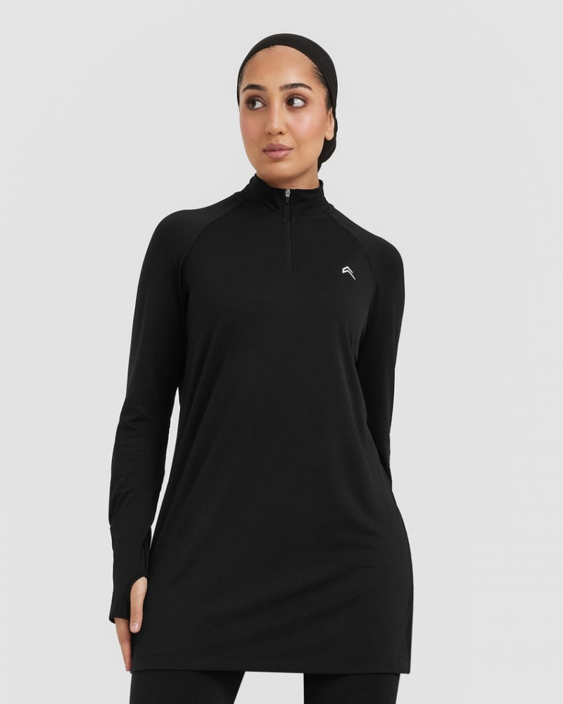 Oner Active Go To Seamless Loose Long Sleeve Longline T Shirts Sort | 429-NVJXSL