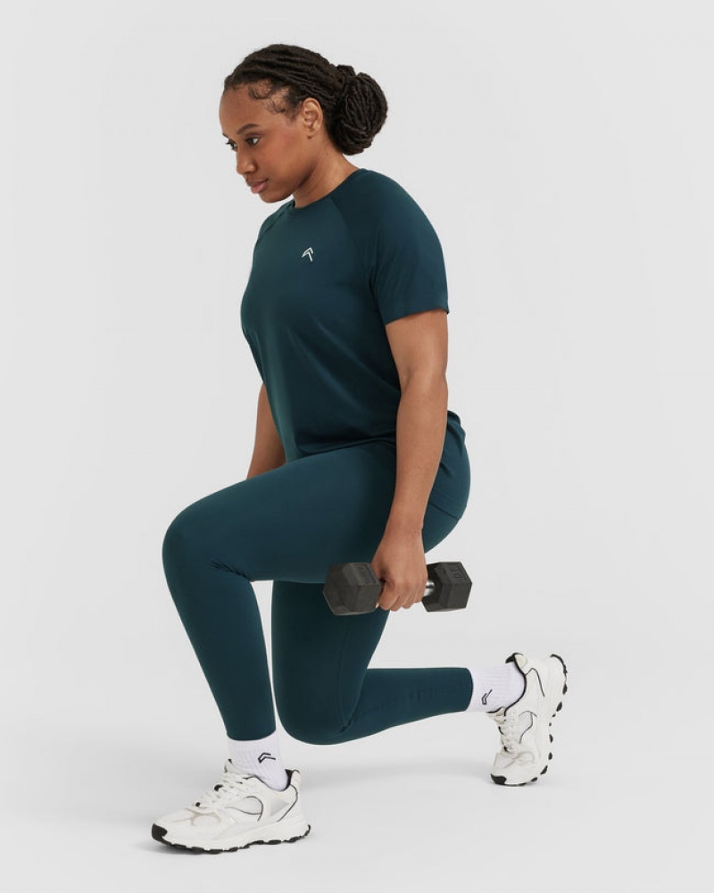 Oner Active Go To Seamless Loose T Shirts Blå | 604-AYZNEX