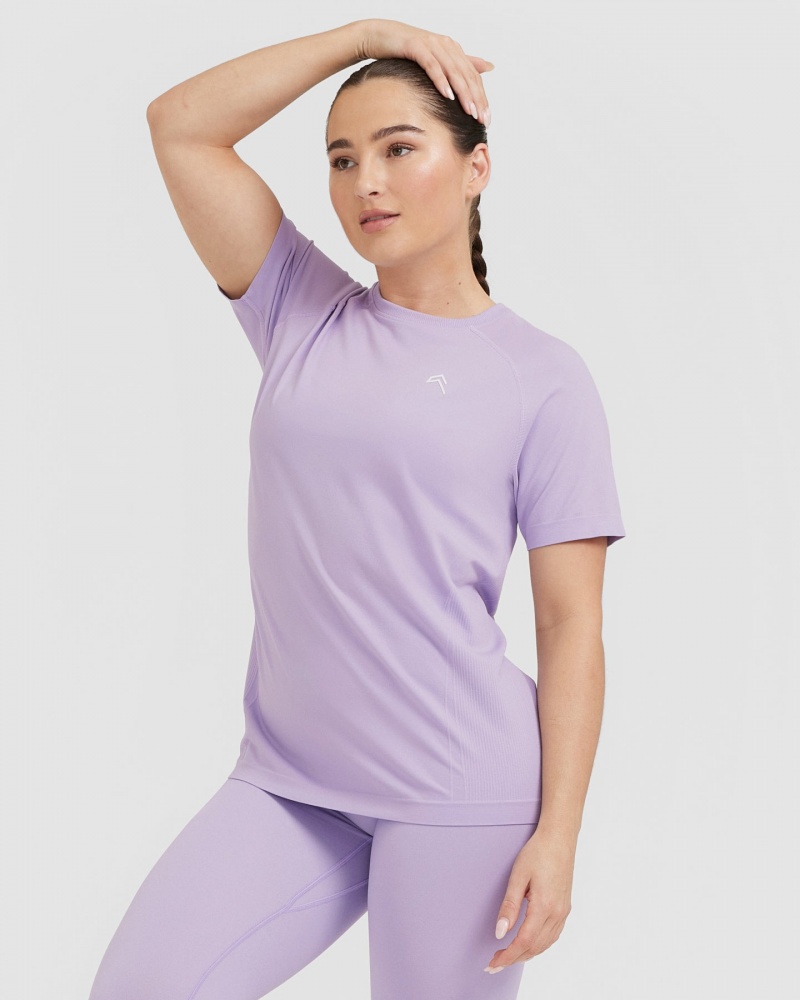 Oner Active Go To Seamless Loose T Shirts Lilla | 176-VBTHRE