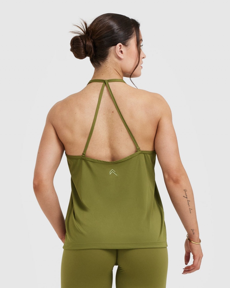 Oner Active Go To Strappy Loose T Shirts Olivengrøn Grøn | 368-HQJZXO