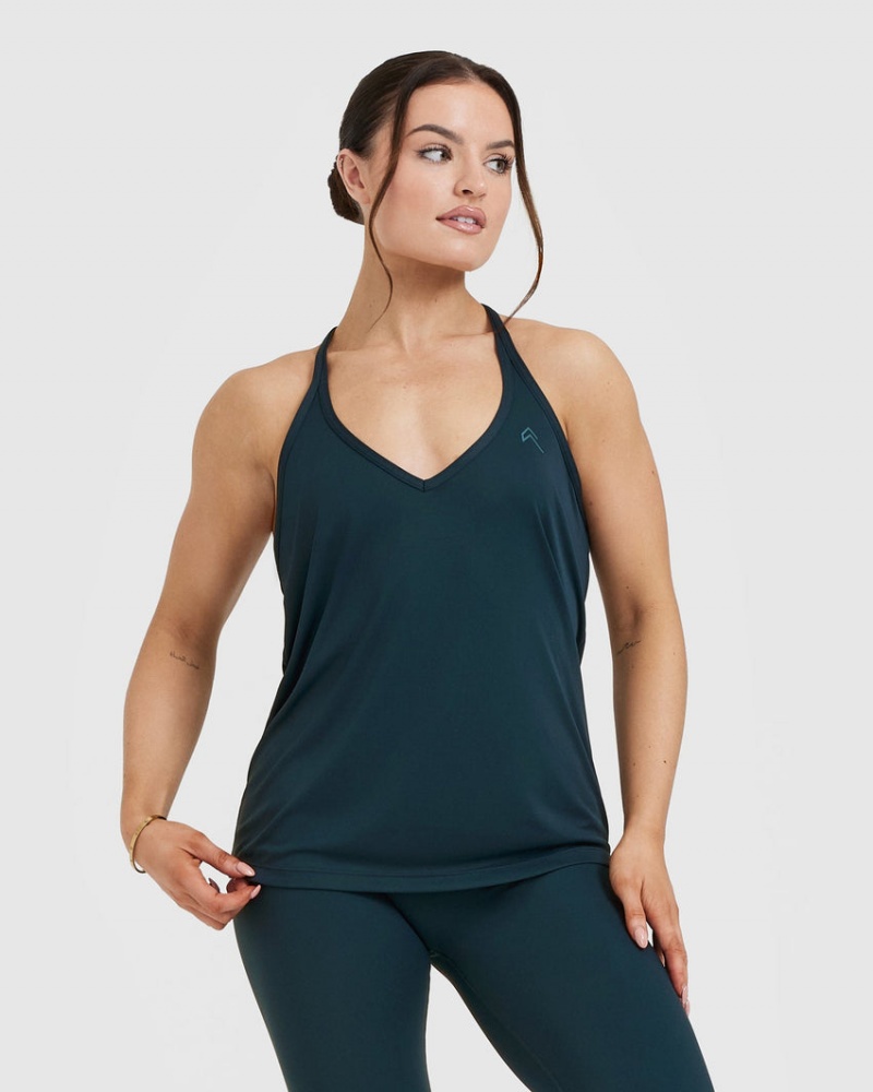 Oner Active Go To Strappy Loose T Shirts Blå | 649-MHNIWD