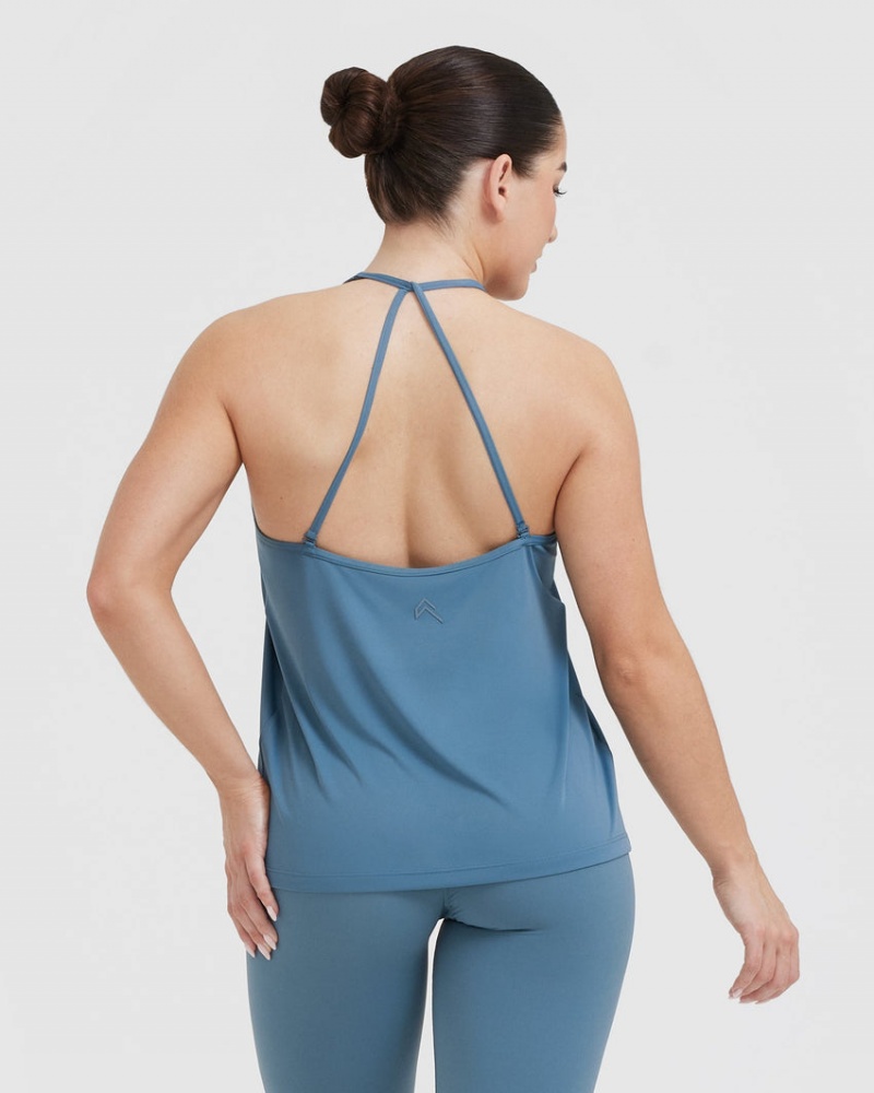 Oner Active Go To Strappy Loose T Shirts Blå | 137-DTWLHY