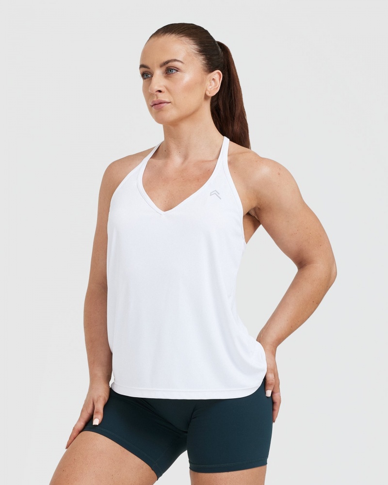 Oner Active Go To Strappy Loose T Shirts Hvide | 857-EPOTRX