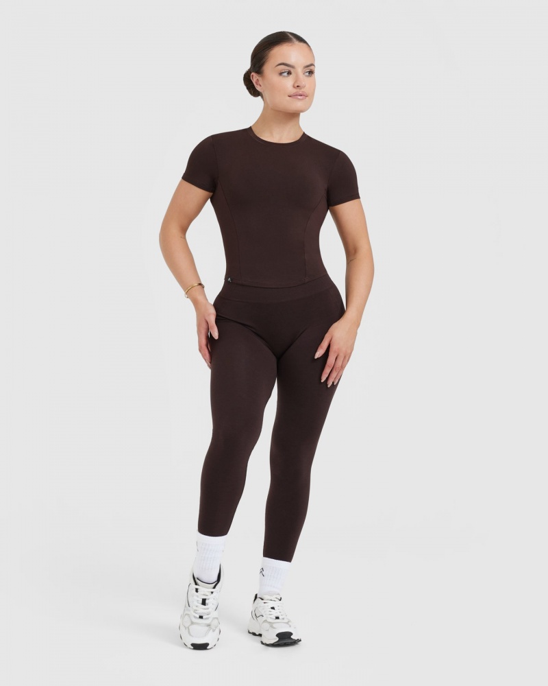 Oner Active Mellow Soft Mid Kort Sleeve T Shirts Mørkegrå | 374-MKYQLC