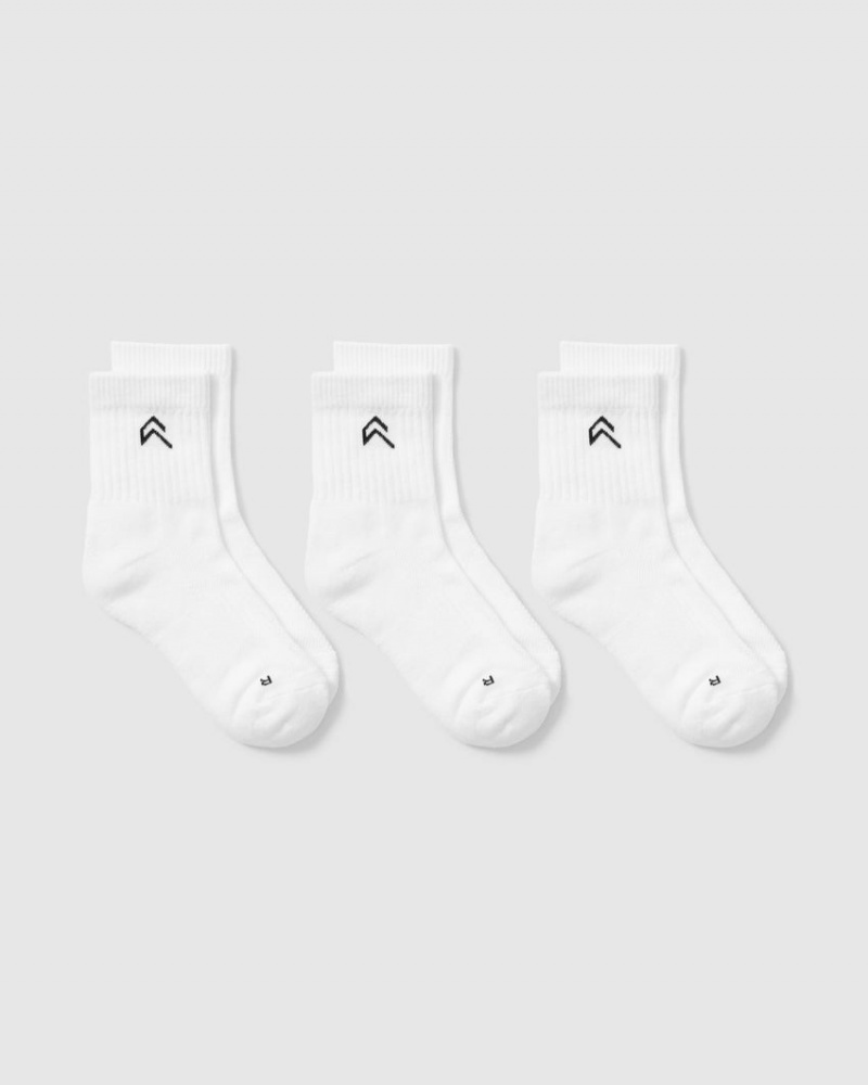 Oner Active Mid Crew 3 Pack Accessories Hvide | 453-PEJVBX