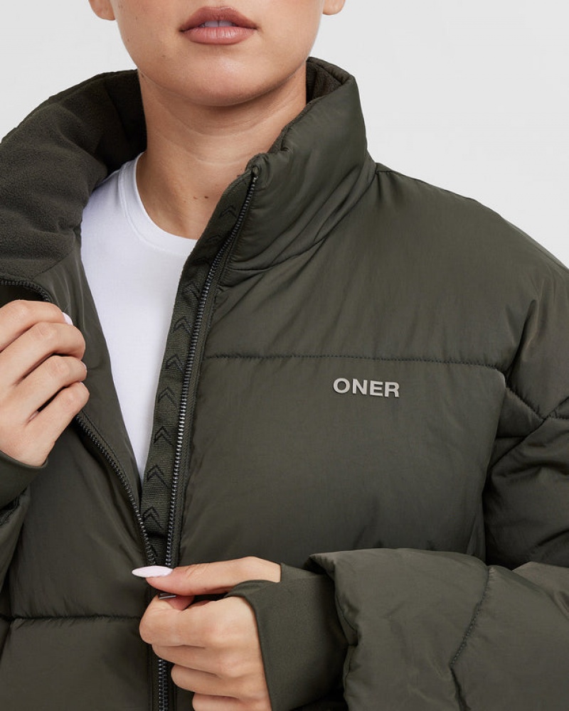 Oner Active Puffer Jakker Khaki | 418-MTBYDG