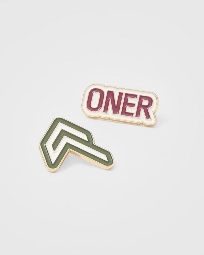 Oner Active Raising The Bar Grafisk Pins 3 Pack Accessories Lyserød Khaki | 612-DXCTQS