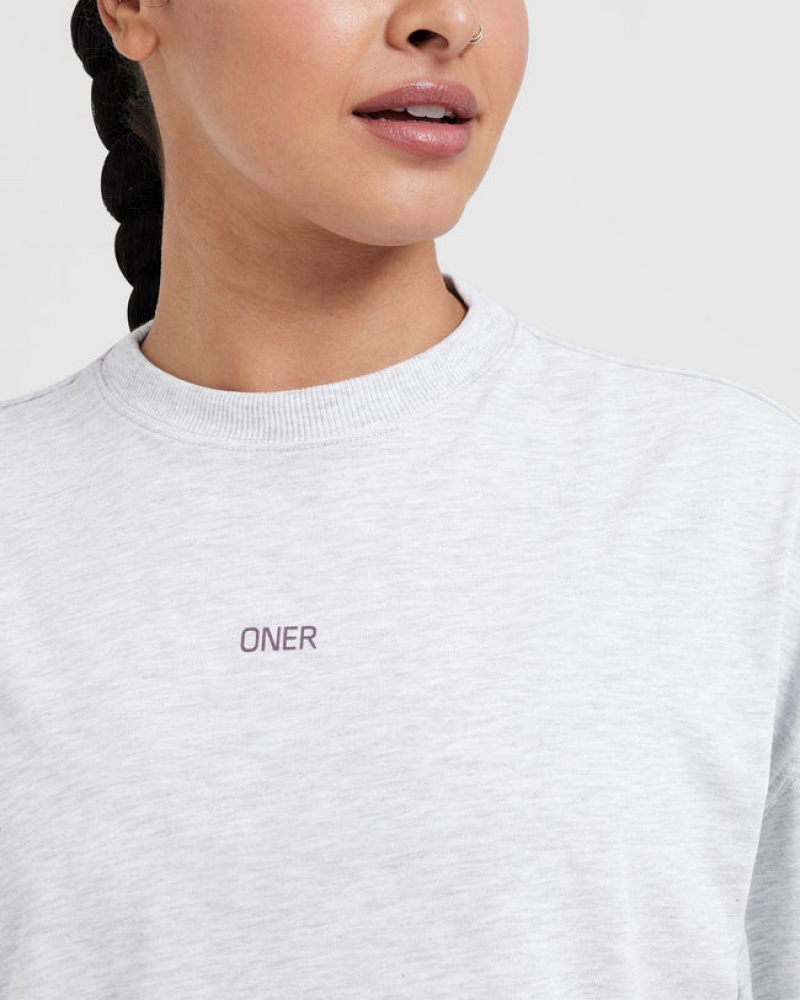 Oner Active Raising The Bar Grafisk Unisex T Shirts Lysegrå | 162-DVMXAB