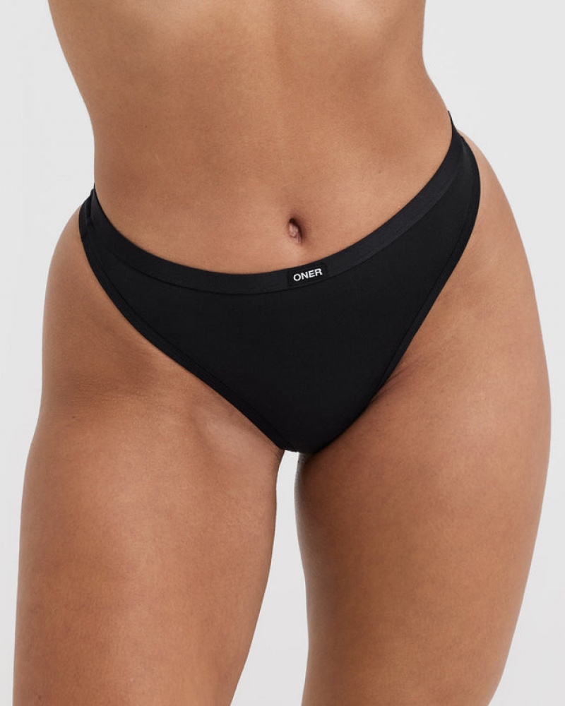 Oner Active Soft Classic Thong Undertøj Sort | 943-XCVQJM