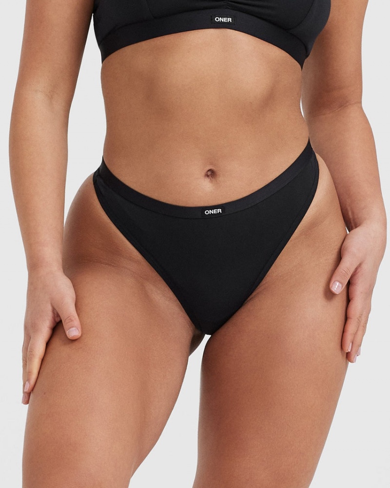 Oner Active Soft Classic Thong Undertøj Sort | 943-XCVQJM