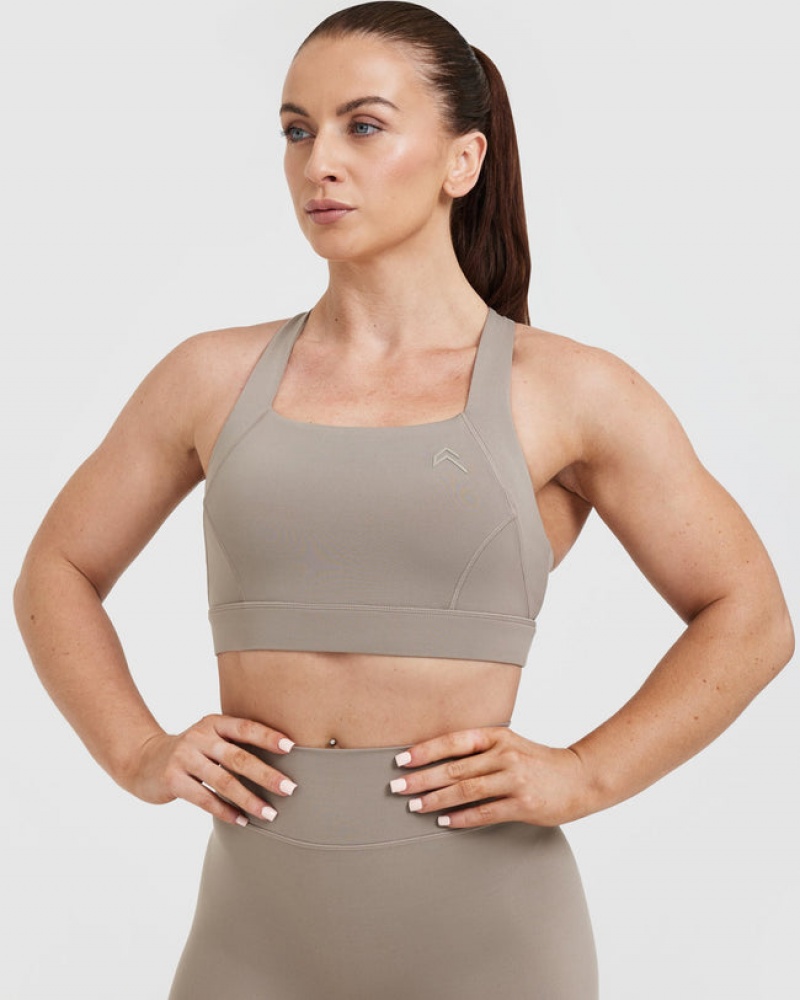 Oner Active Timeless Brede Páskové Sports Bras Grå | 160-FVAXTK