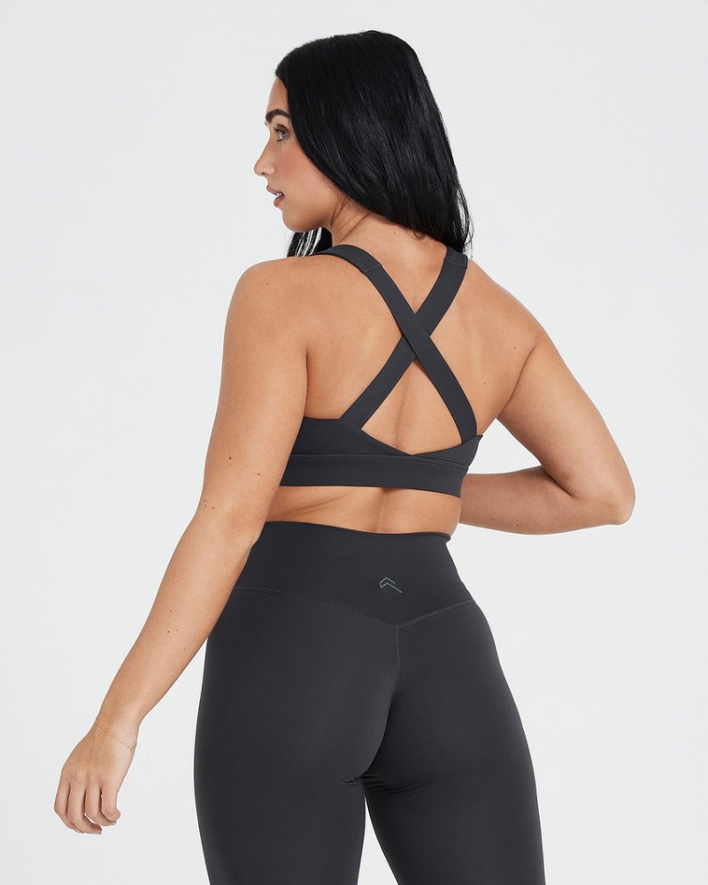 Oner Active Timeless Brede Páskové Sports Bras Sort | 310-XYRIHO