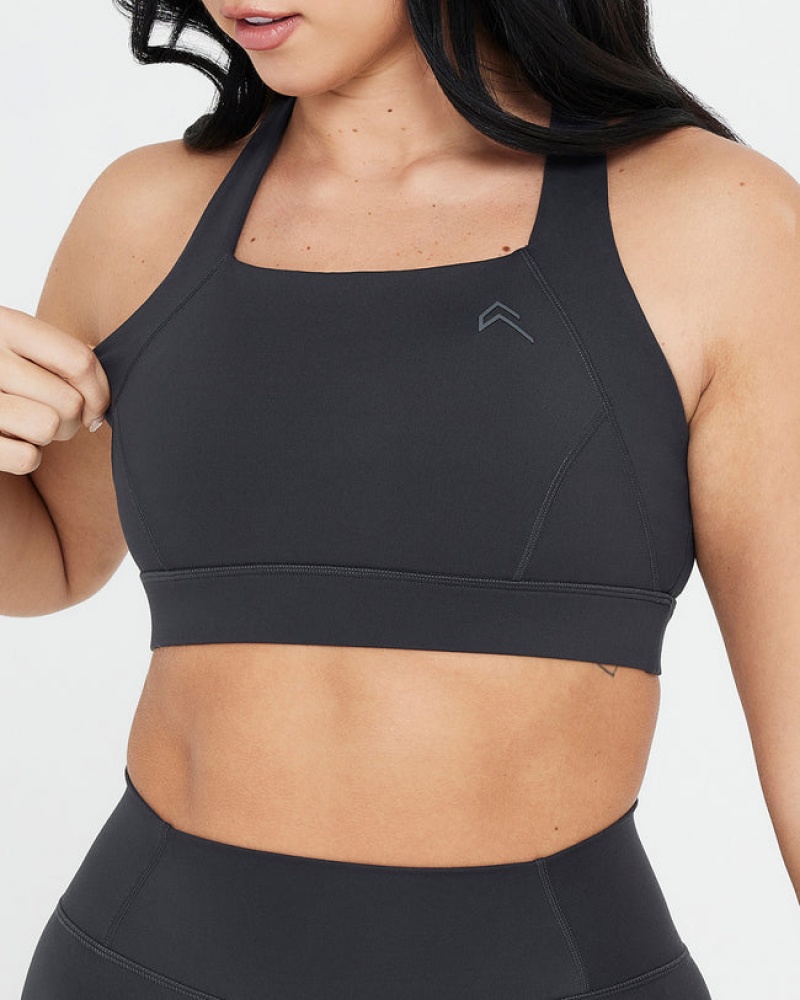 Oner Active Timeless Brede Páskové Sports Bras Sort | 310-XYRIHO