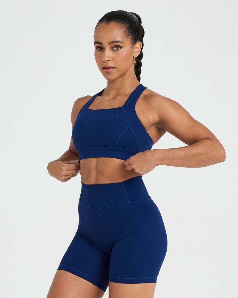 Oner Active Timeless Brede Páskové Sports Bras Blå | 416-COHVPS