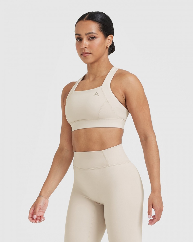 Oner Active Timeless Brede Páskové Sports Bras Brune | 529-XYCDPJ