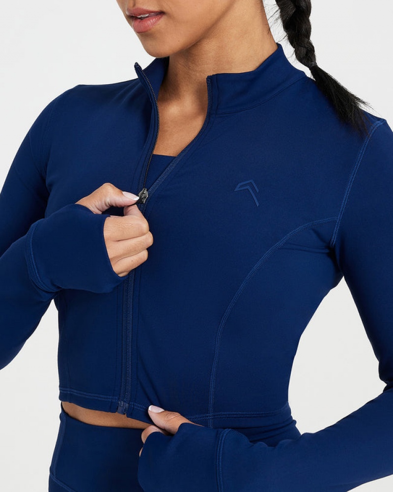 Oner Active Timeless Crop Jakker Blå | 976-TOFEDZ