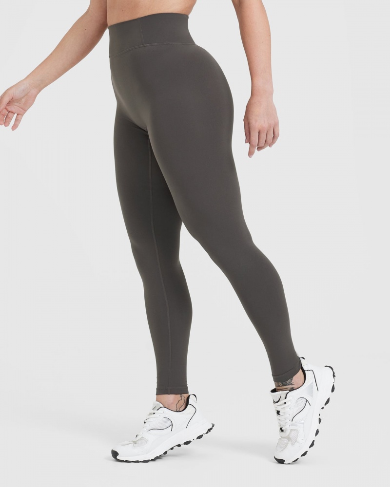 Oner Active Timeless High Waisted Leggings Dyb Grå Brune | 523-NPTWUF