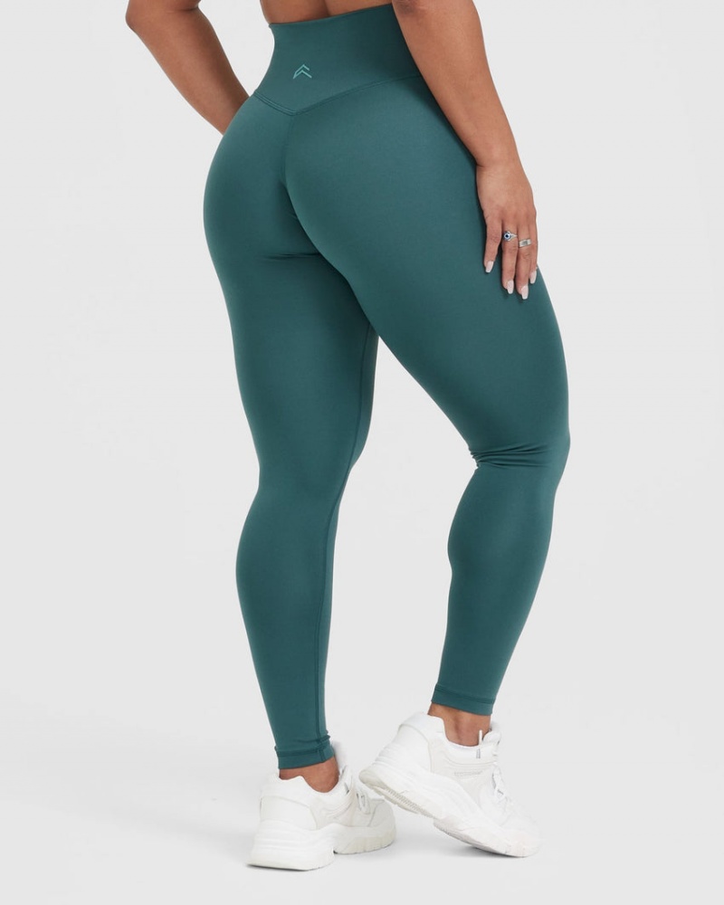 Oner Active Timeless High Waisted Leggings Blå Turkis | 902-LKPFOG