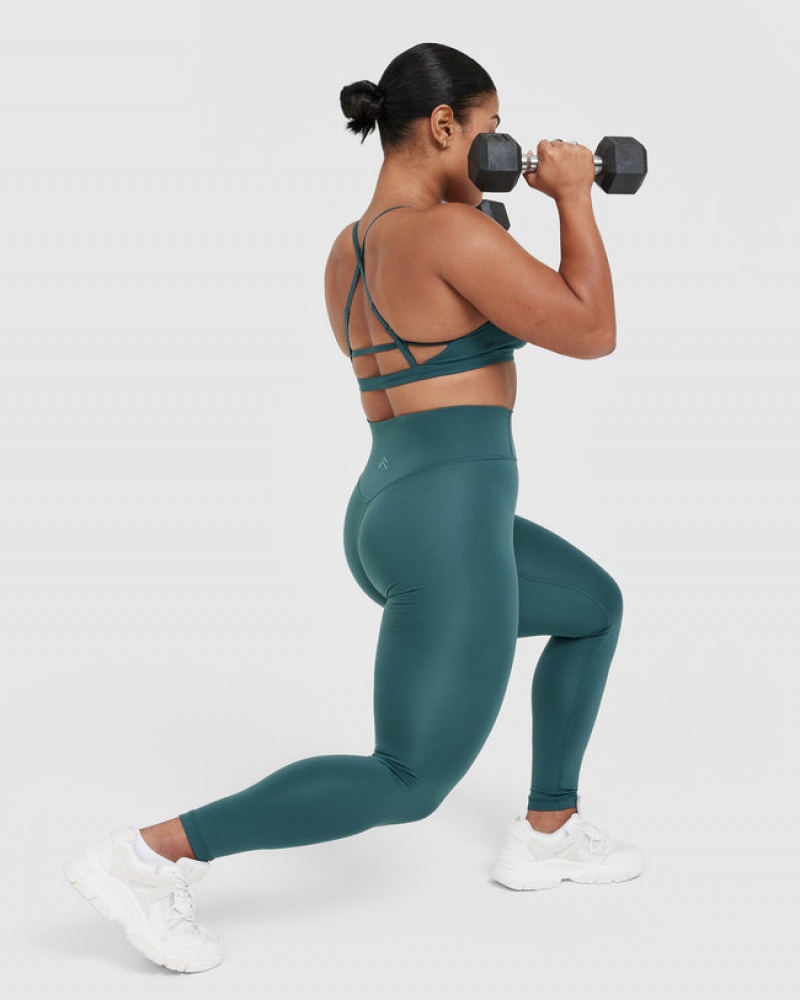 Oner Active Timeless High Waisted Leggings Blå Turkis | 902-LKPFOG