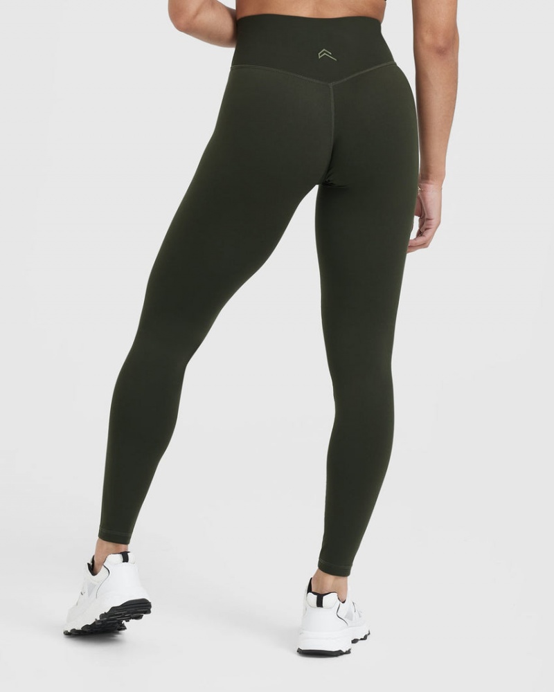 Oner Active Timeless High Waisted Leggings Khaki | 423-NGPURK