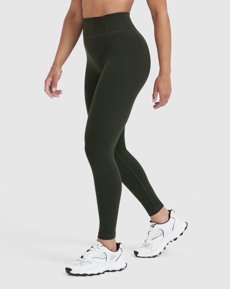 Oner Active Timeless High Waisted Leggings Khaki | 423-NGPURK